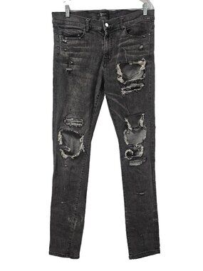 Amiri Men's Mx1 Gray Denim Jeans Size 38